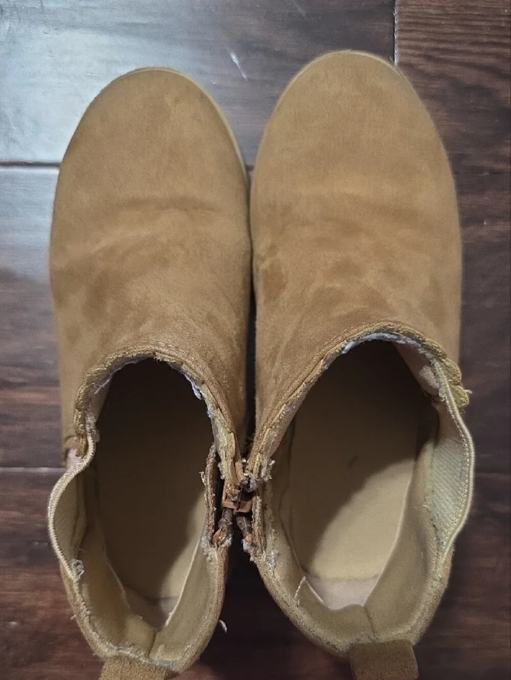 Kids Tan Slip-On Chelsea Boots